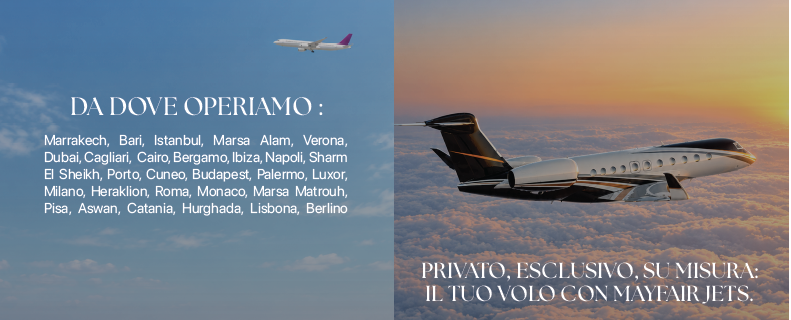 commercial and private jet